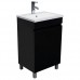 Walcut 20.1"L X 15.75"W X 32.9"H Undermount Ceramic Sink Wood Cabinet Vanity (black) - B01N8Q5M14